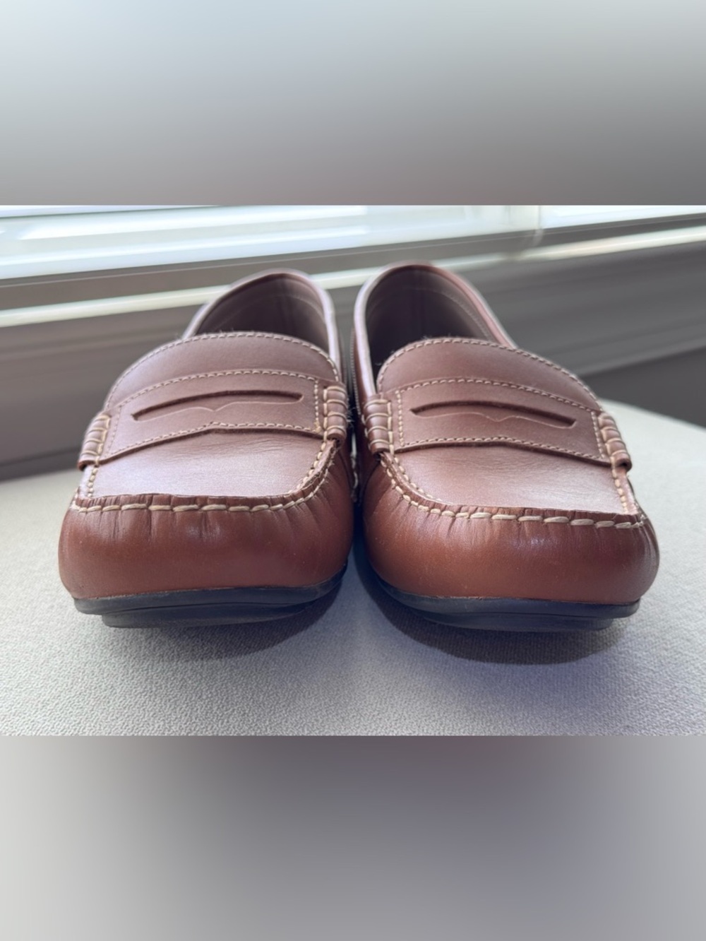 Polo Ralph Lauren Boys Telly Leather Penny Loafers Size 6 Big Kid EUC Dress Shoe - Picture 5 of 9